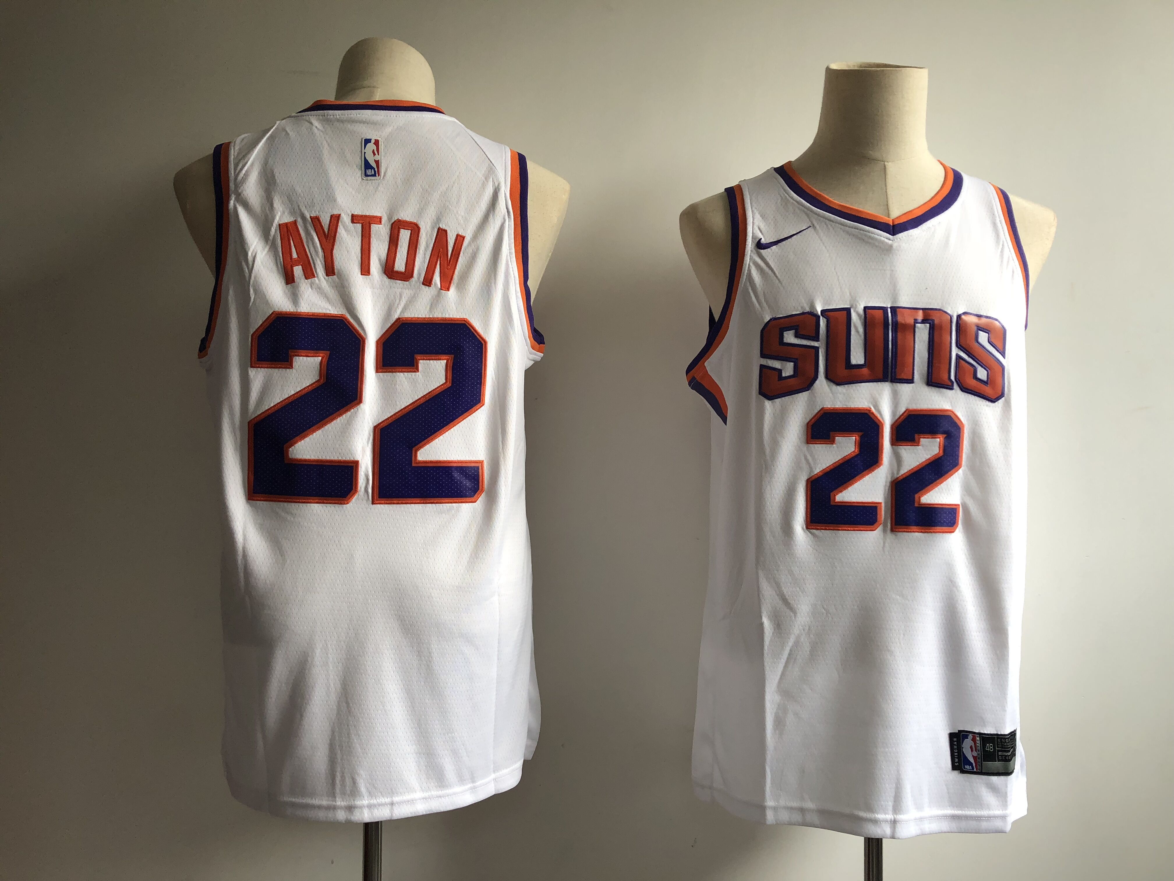Men Phoenix Suns 22 Ayton white Game Nike NBA Jerseys
